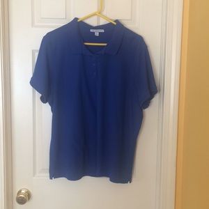 Blue polo, great for work!